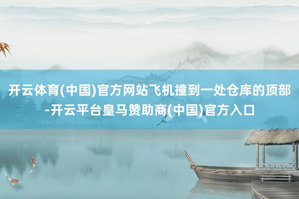 开云体育(中国)官方网站飞机撞到一处仓库的顶部-开云平台皇马赞助商(中国)官方入口