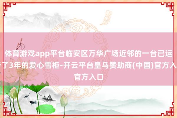 体育游戏app平台临安区万华广场近邻的一台已运转了3年的爱心雪柜-开云平台皇马赞助商(中国)官方入口