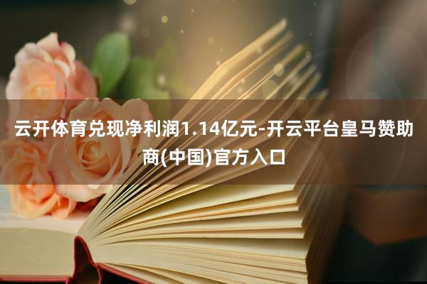 云开体育兑现净利润1.14亿元-开云平台皇马赞助商(中国)官方入口